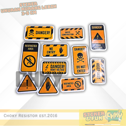 Jual Sticker/Stiker FUN Danger Sign/Tanda Bahaya | Shopee Indonesia