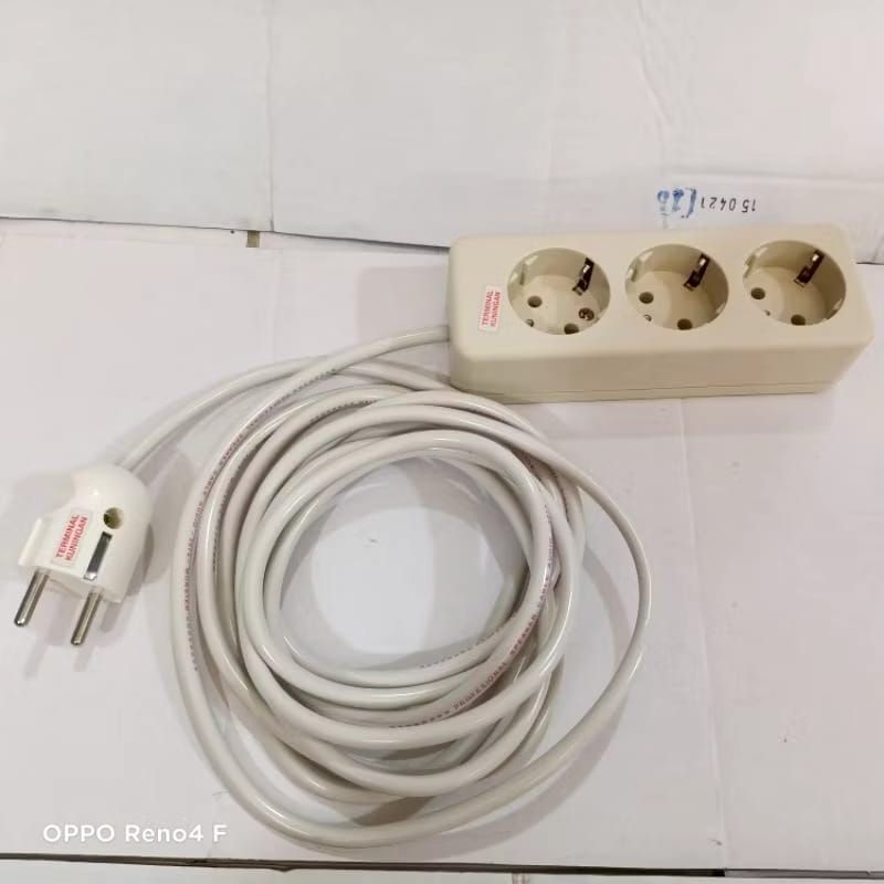 Jual Stop Kontak terminal Tembaga RAKITAN 1-5Lubang+Kabel 1-15Meter ...