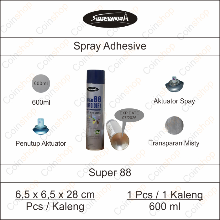 Jual Lem Semprot / Lem Spray / Spray Adhesive Super 88 (Khusus Kargo ...