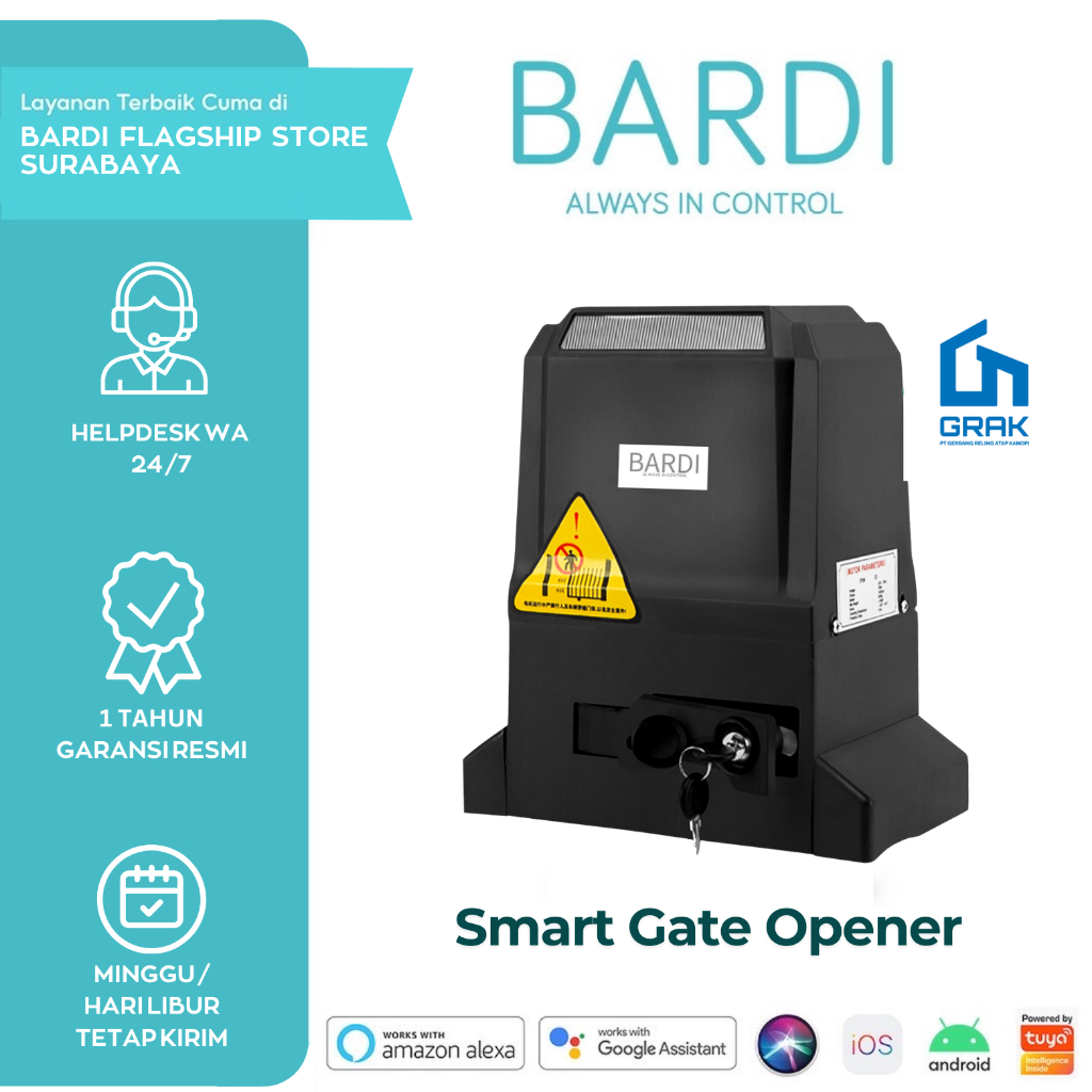 Jual BARDI Smart Gate Opener X GRAK - K18 / K21 WiFi | Mesin Pintar ...