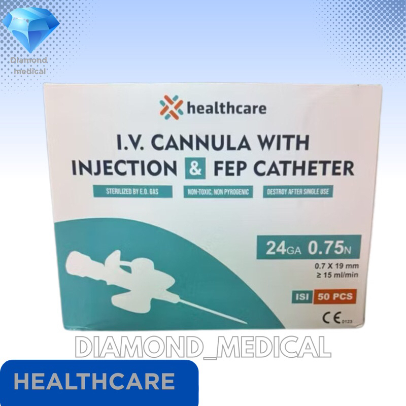 Jual Abocath With Injection no 24g / IV Catheter Port plus 24g ...