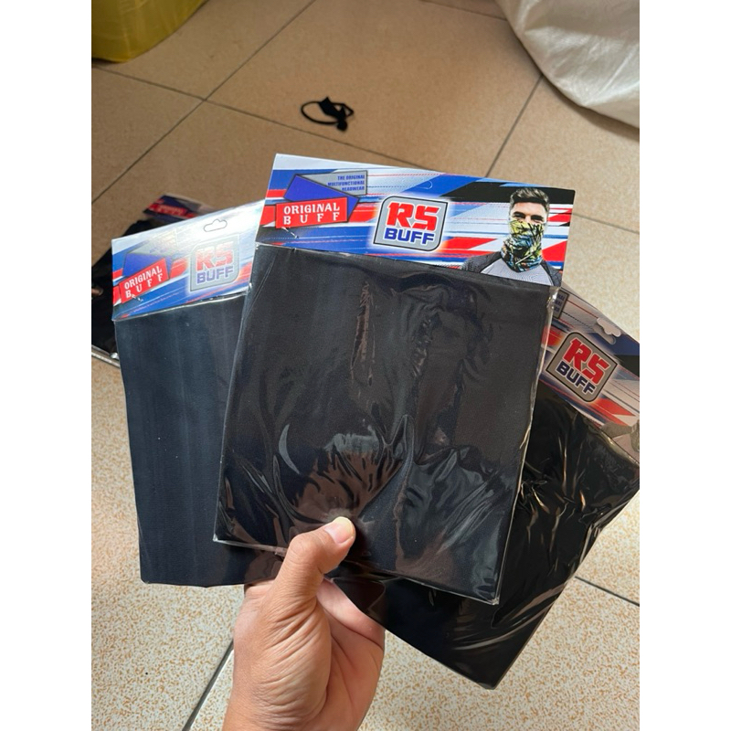 Jual buff masker/buff motor hitam polos 6pcs | Shopee Indonesia