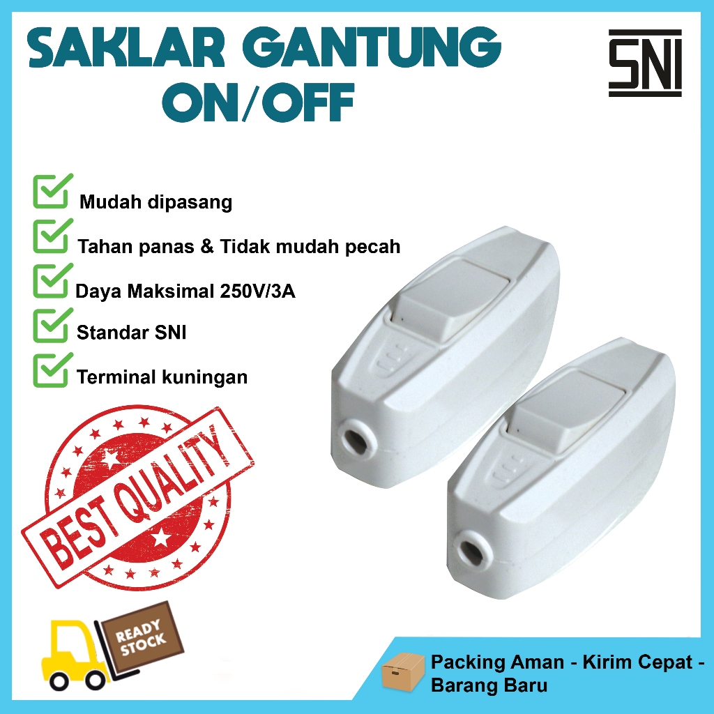 Jual AMIKO Saklar Gantung Kecil AM-792 Saklar Lampu Gantung On off ...