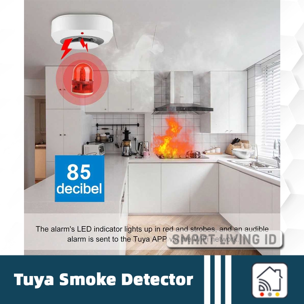 Jual Tuya Smart Life Smoke Sensor Detector Alarm Alat Pendeteksi ...