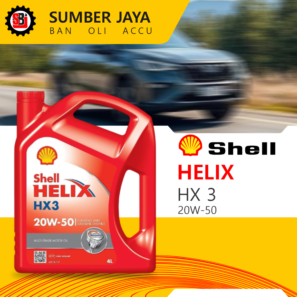 Jual Oli Mesin Mobil Shell Helix HX3 20W50 (4L) | Shopee Indonesia