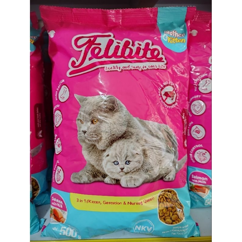 Jual Felibite mother & kitten salmon with milk 500g kibble ikan ...