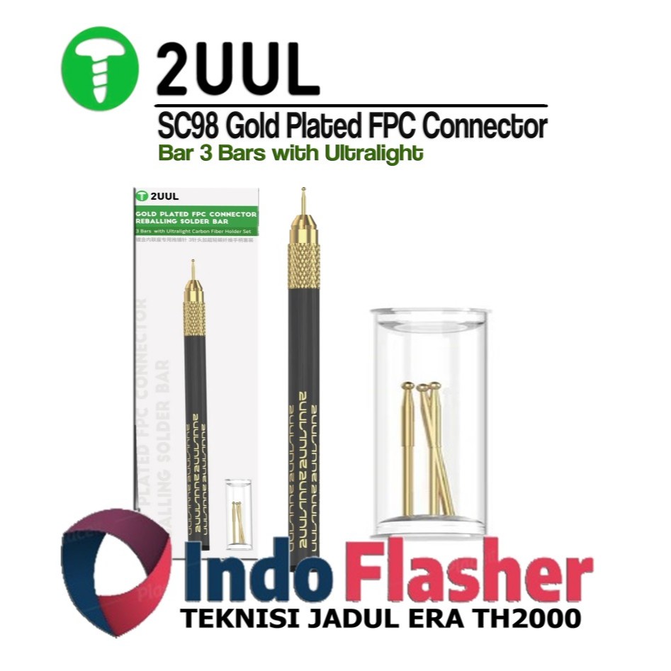 Jual 2UUL SC98 Gold Plated FPC Connector 3 Bar Set - Alat Bantu Solder ...