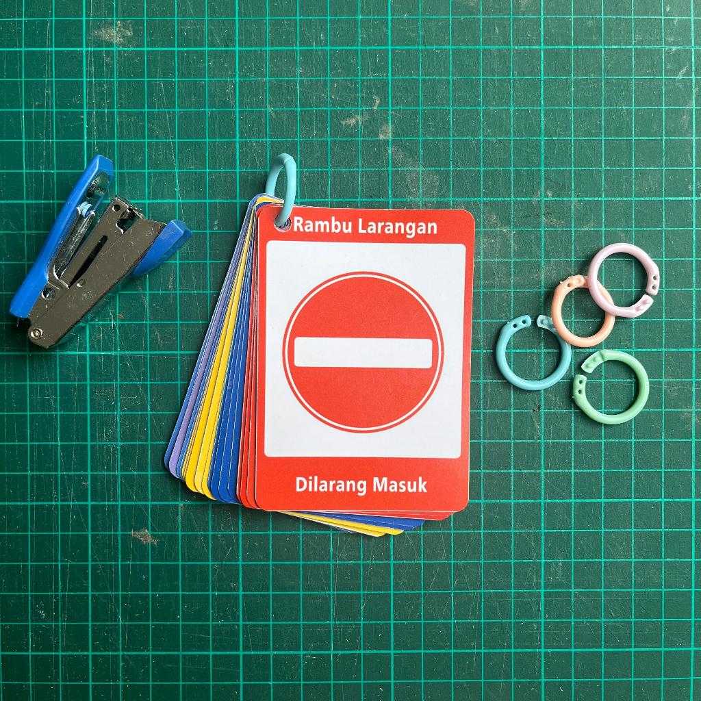 Jual Flash Card Rambu Lalu Lintas | Kartu Belajar | Mainan Edukasi Anak ...