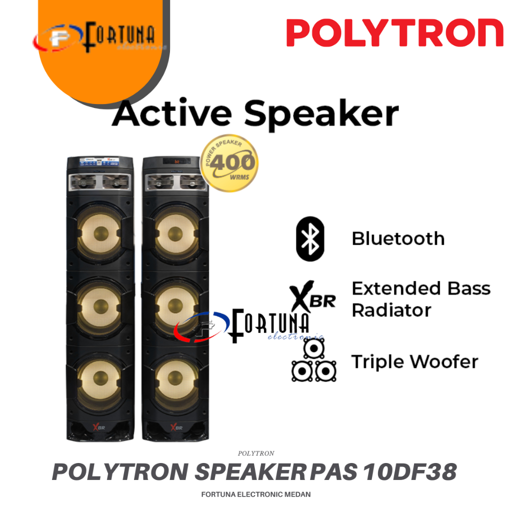 Jual POLYTRON BLUETOOTH SPEAKER AKTIF KARAOKE 10 INCH PAS 10DF38 MEDAN ...