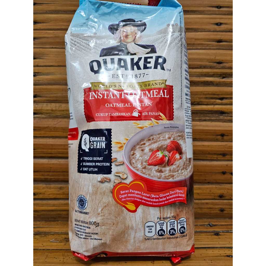 Jual Quaker Oat Instant Oatmeal Bag 800 Gr | Shopee Indonesia