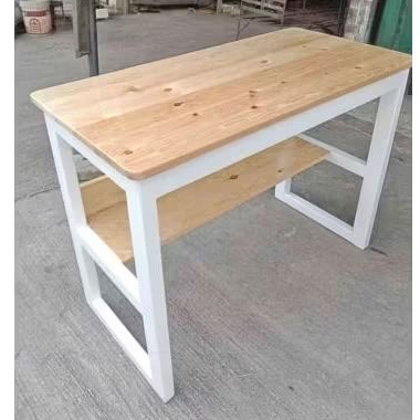 Jual meja belajar kayu jati Belanda meja kerja siap pakai | Shopee