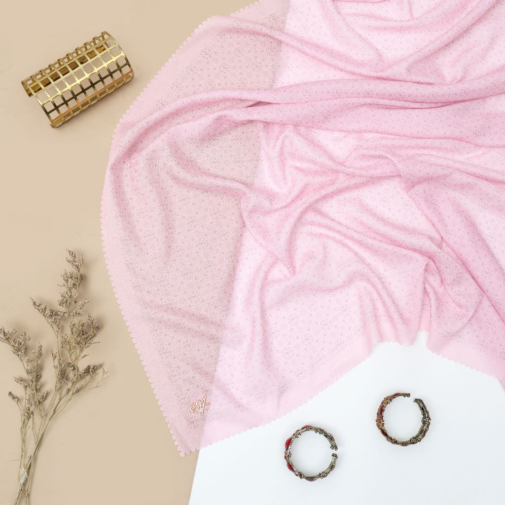 Andalusia Scarf Uhibu Series Hijab Square Print Motif Jilbab Segiempat Voal Ultrafine Premium
