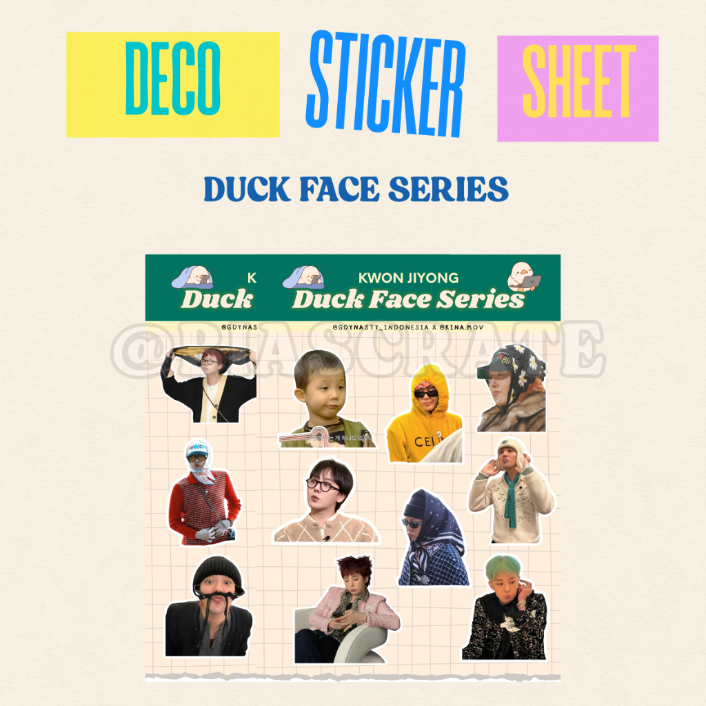 Jual Biascrate Sticker Bigbang Gdragon Daesung Taeyang PART 1 / sticker ...