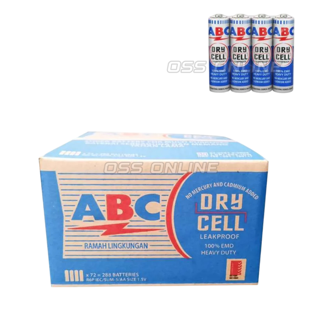 Jual Baterai ABC AA R6 isi 288 Battery batere Biru | Shopee Indonesia
