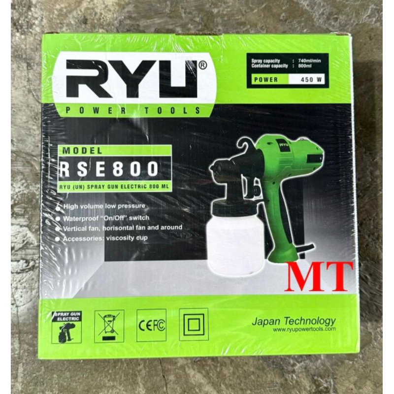 Jual SPRAY GUN ELECTRIC RYU RSE800 PAINT ZOOM MESIN CAT SEMPROT ...