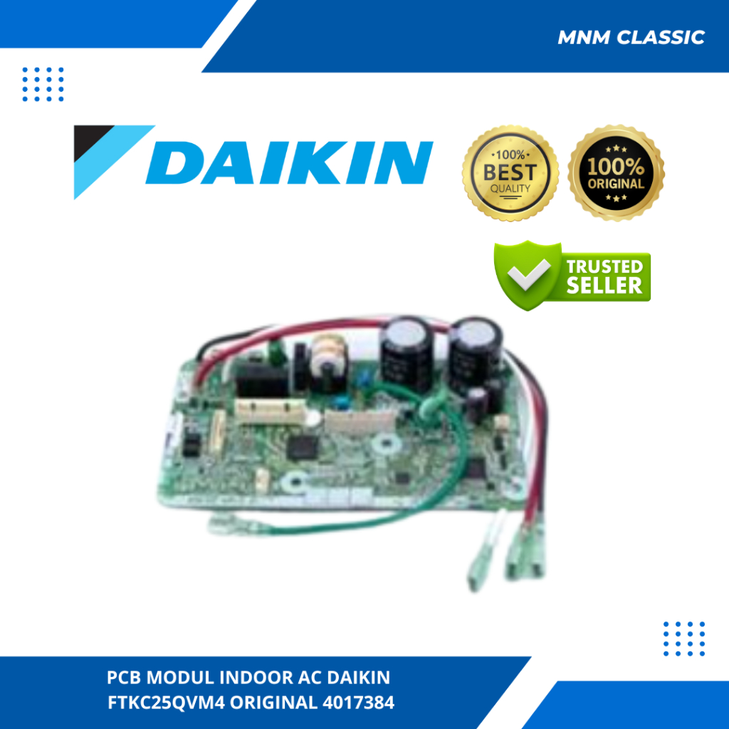 Jual PCB MODUL INDOOR AC DAIKIN FTKC25QVM4 ORIGINAL 4017384 | Shopee ...