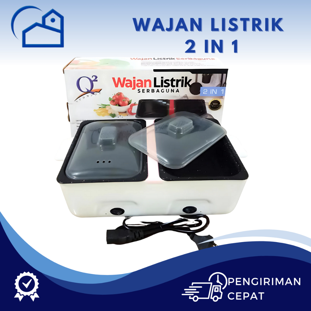 Jual Wajan Listrik + Tutup 2in1 400w | Panci Electrik Portable