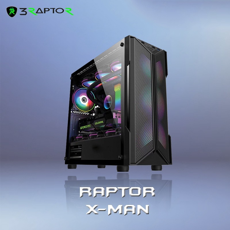 Jual Casing Gaming/PC/Office RAPTOR X-MAN - include 3 FAN RGB ROVER ...