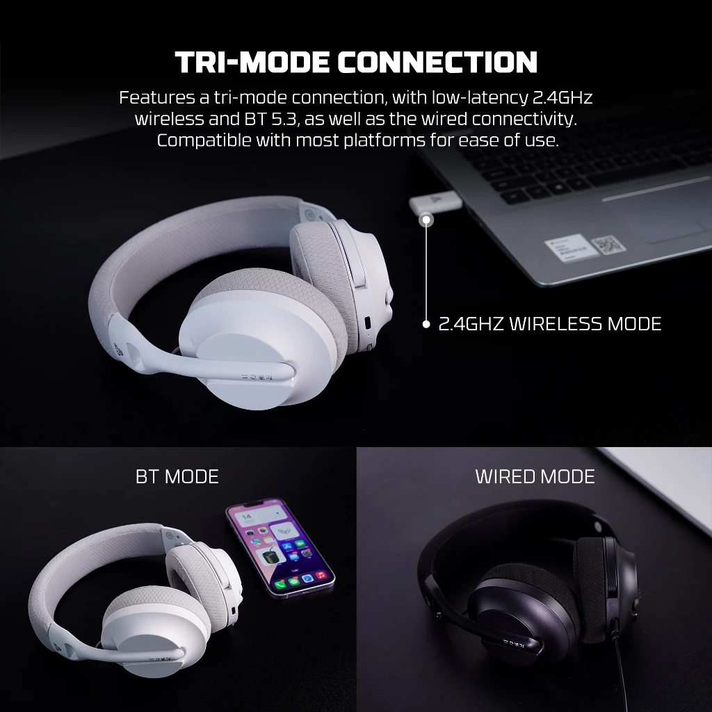 Fantech TAMAGO II WHG04 Wireless 2.4ghz Bluetooth Multi Platform Headset Headphone
