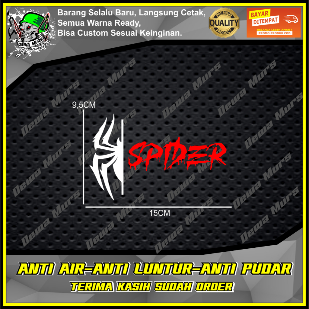 Jual Cutting Sticker LOGO SPIDER WARNA 2 Sticker Cocok Buat Motor Dan ...