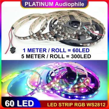 Lampu RGB LED Strip WS2812 60 Led Meter SMD 5050 5V
