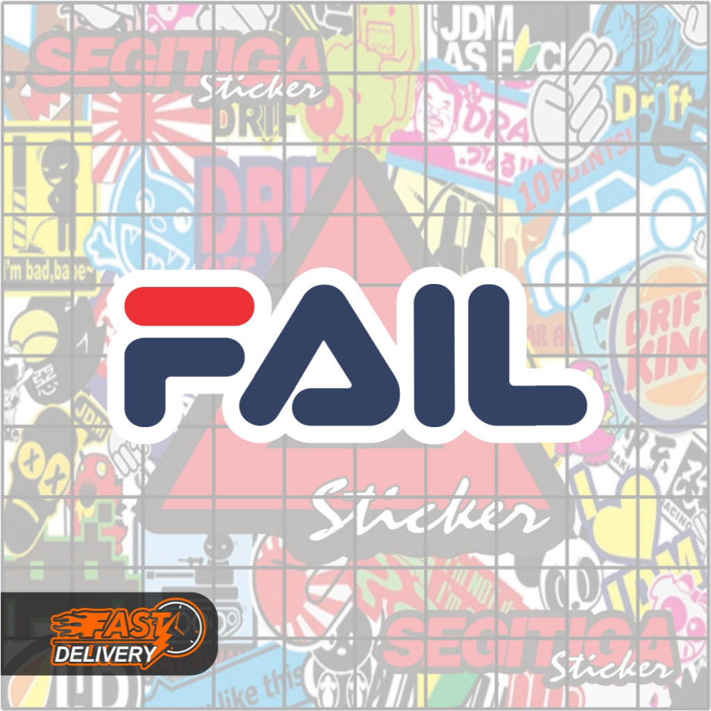 Jual Sticker Plesetan Fila Fail Ukuran 7 x 2.5 Cm | Shopee Indonesia