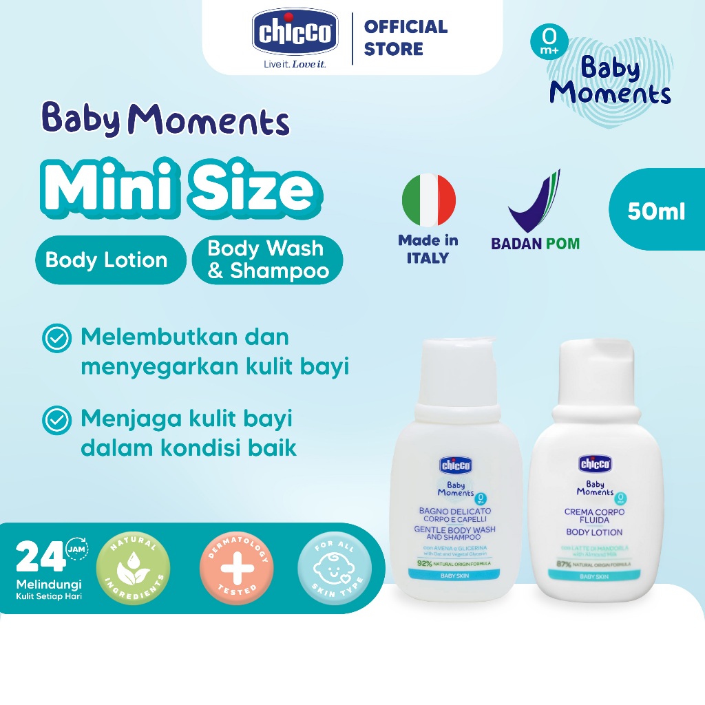 Chicco Shampoo And Body Lotion CHICCO Baby Moments Gentle Body