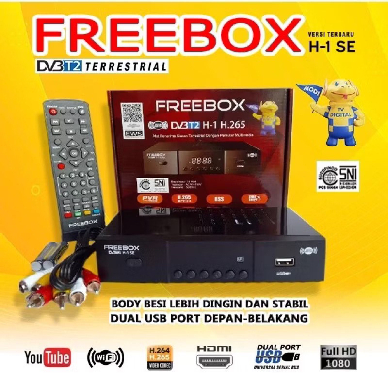 Jual OBRAL*STB FREEBOX H-1 SE BODY METAL CHIPSET SUNPLUS MESIN ADEM ...
