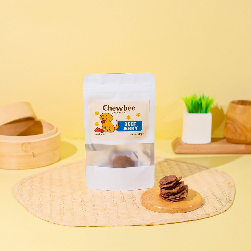 Jual CHEWBIE Premium Beef Jerky 100% Beef | Snack Anjing | Homade Dog ...