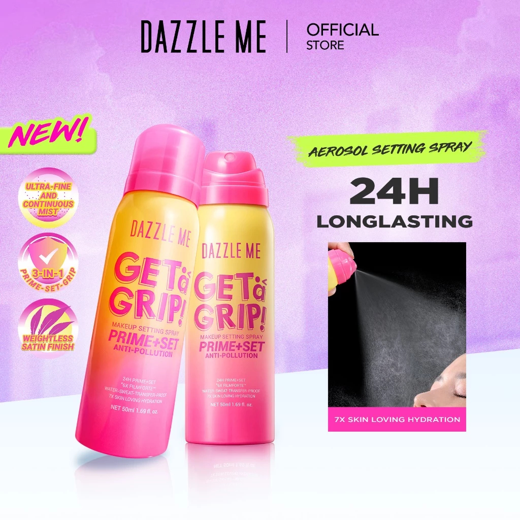 Jual [NEW LAUNCH] DAZZLE ME Get a Grip! Prime+Set Anti-Pollution Makeup ...
