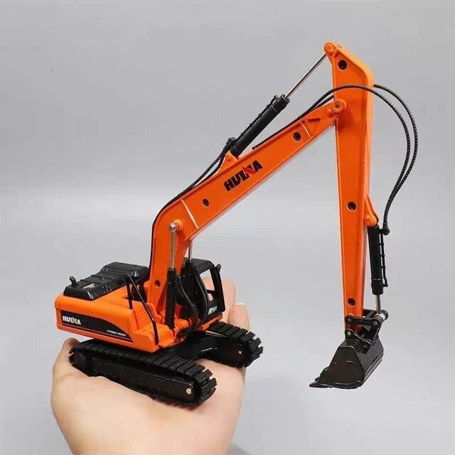 RC Excavator Huina 1721 1722 1723 1811 Diecast Mainan Anak Skala 1/50