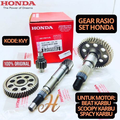 Jual GEAR RASIO SET KOMPLIT HONDA KVY GARANSI BEAT KARBU,SCOOPY KARBU ...