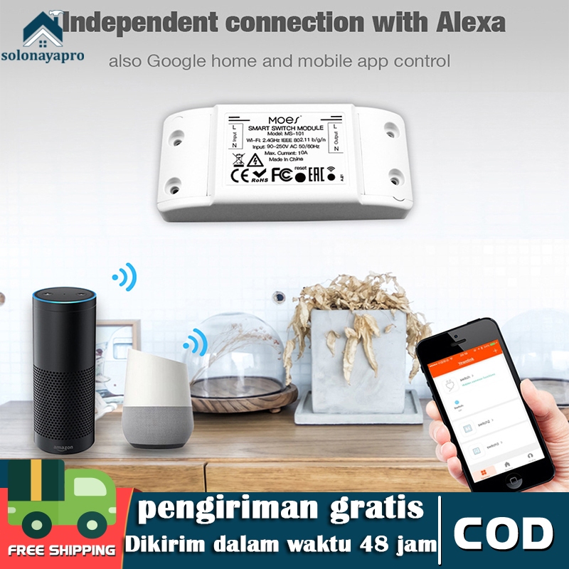 Jual Smart Switch WiFi / Saklar Pintar Wireless / Breaker ON OFF ...