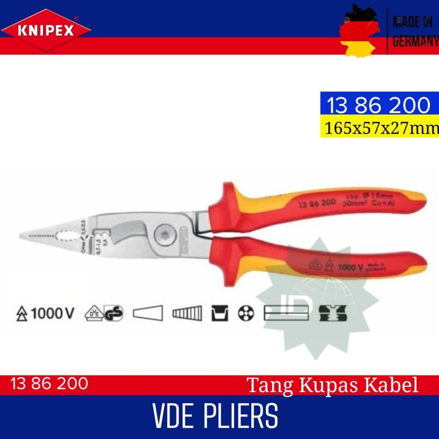 Jual Tang Potong Kabel Listrik 13 86 200 Pliers for Electrical ...
