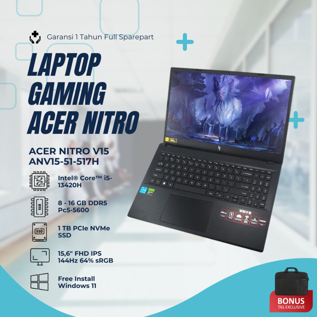 Jual Laptop Kuat untuk Desain & Gaming – Nitro RTX 4050 16GB SSD 1TB ...