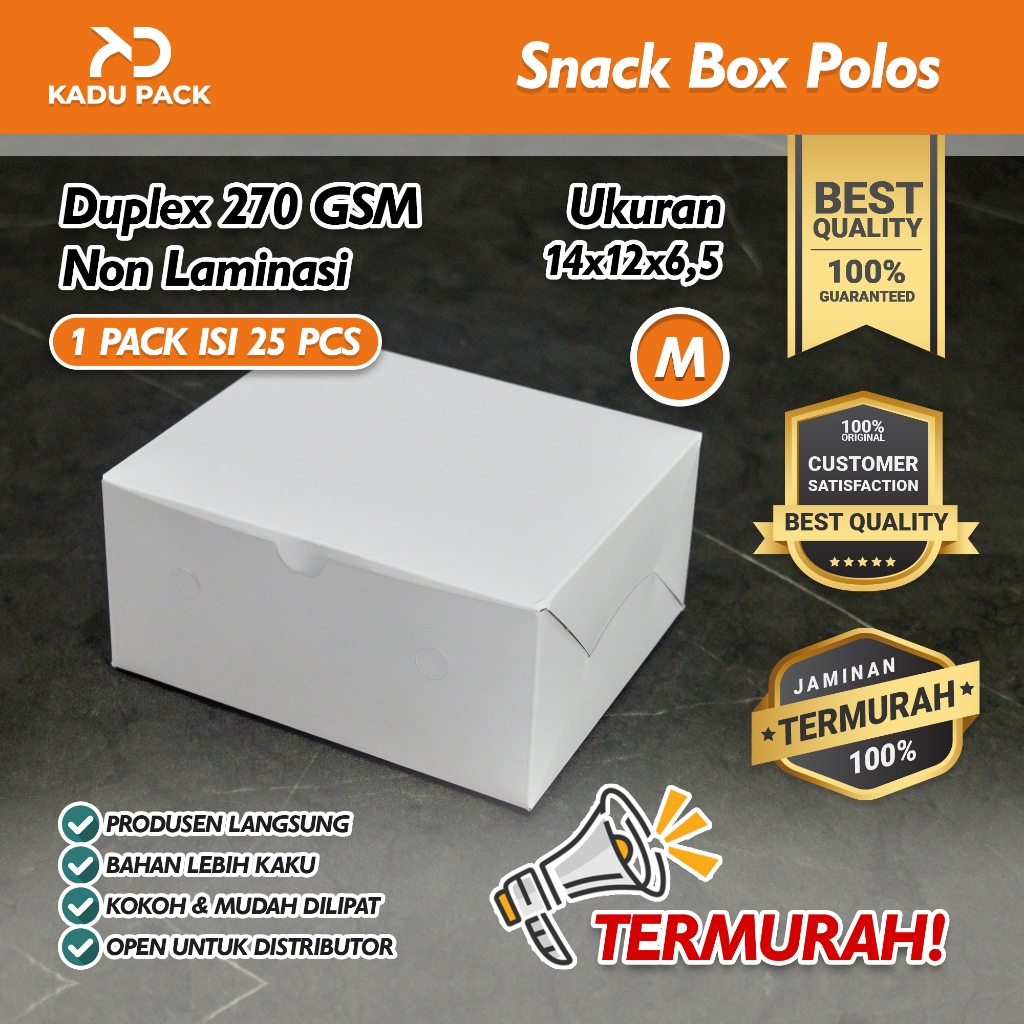Jual Isi 50 Pcs Snack Box | Dus Kue | Box Snack | 12x14 | Duplex ...