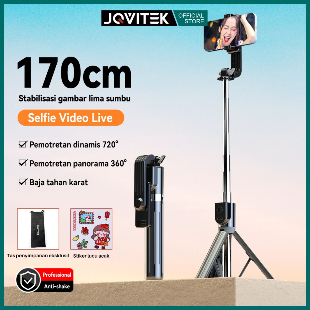 Selfie Stick Video Mobile Stand Jual Jqvitek Tongsis Bluetooth