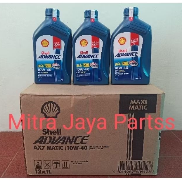 Jual Oli Shell Advance AX7 Matic 10W-40 1 Liter Oli Shell AX7 Matic 1L ...