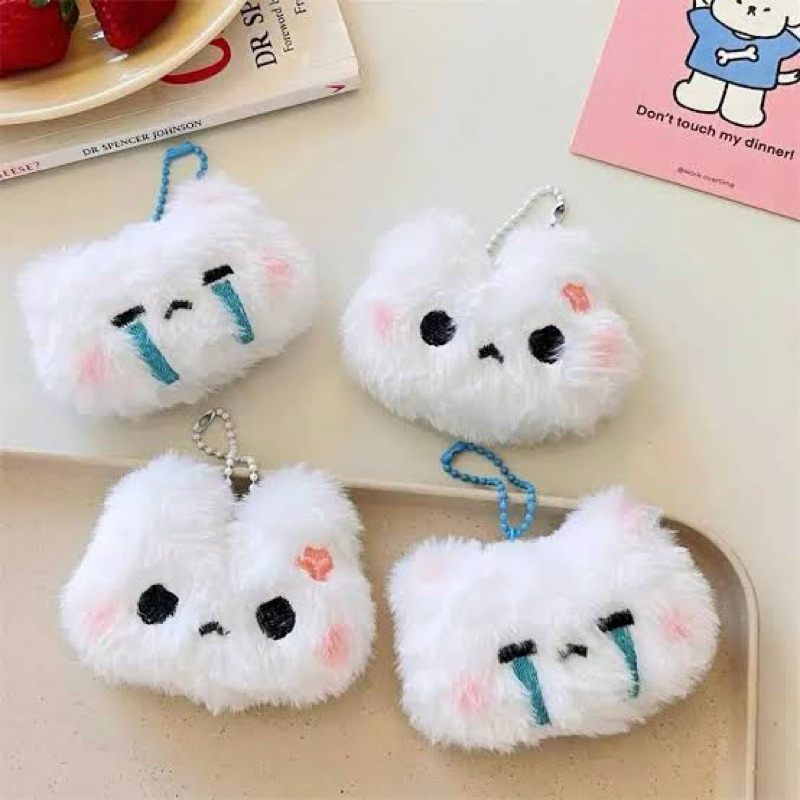 Jual Keychain Kucing Nangis dan Kelinci Marah | Cry Cat & Mad Bunny ...