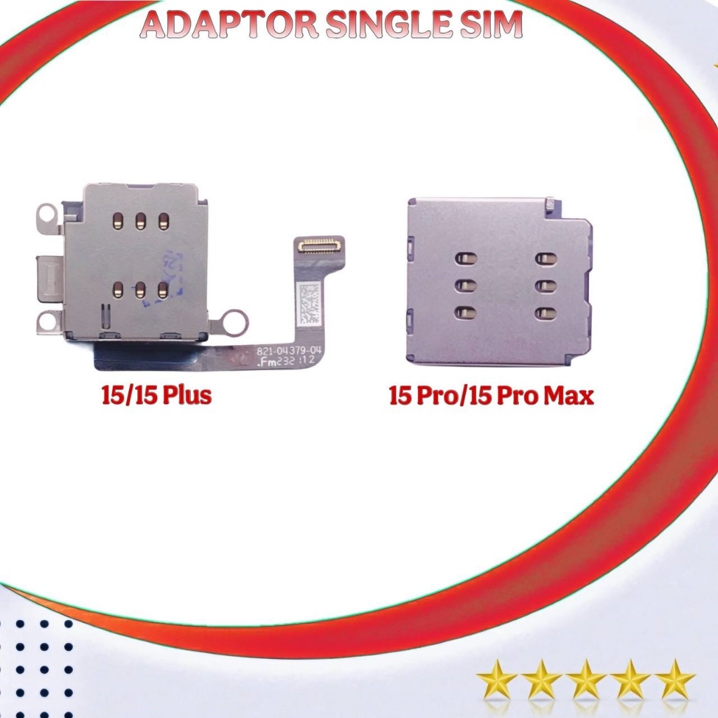 Jual KONEKTOR MEMBACA KARTU SIM SINGLE 15/15 PLUS/15 PRO/15 PRO MAX ...