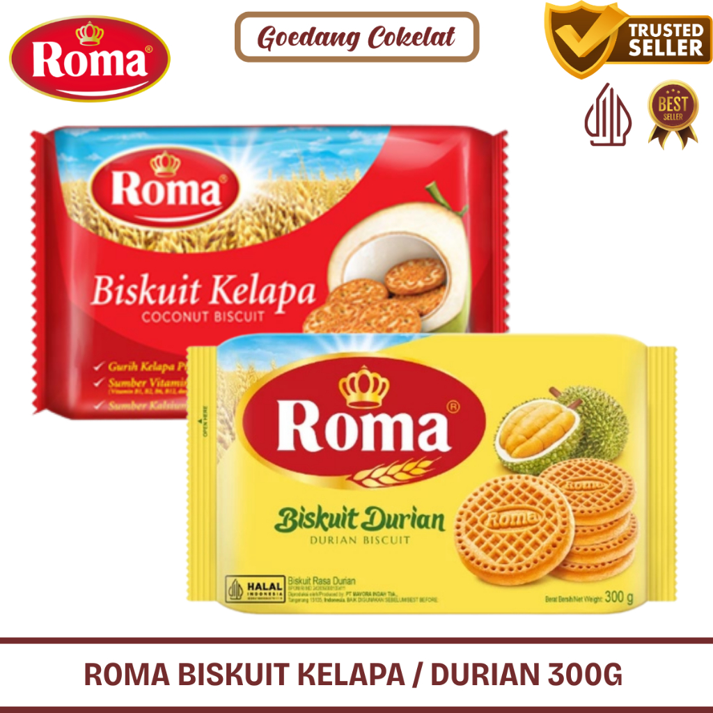 Jual Biskuit Roma Biskuit Kelapa Durian Kemasan Besar Pack 300 gr ...