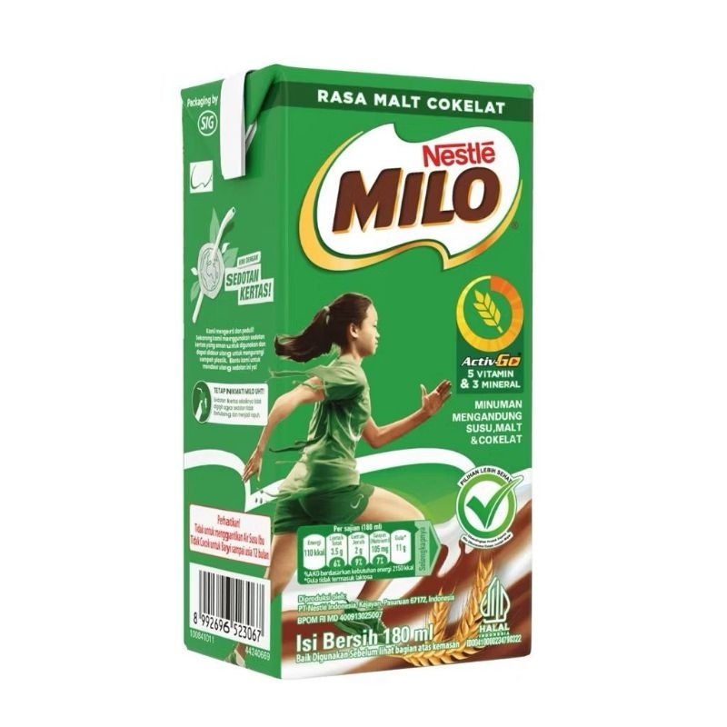 Jual Milo Activ Go UHT Rasa Malt Cokelat 180 ml Batam | Shopee Indonesia