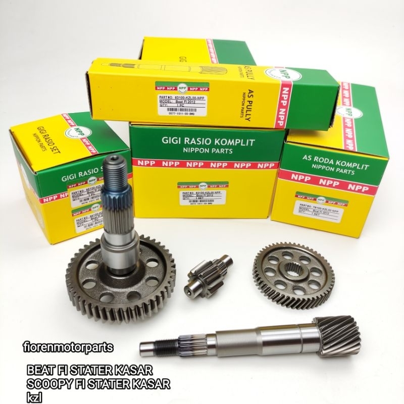 Jual GIGI RASIO KOMPLIT 1SET KZL BEAT FI STATER KASAR SCOOPY FI VARIO ...