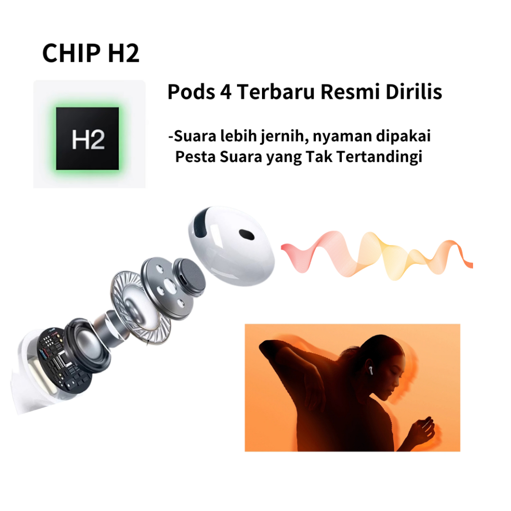 Jual TWS Pods Gen 4 Super Bass Earphone Bluetooth 9D HiFi Stereo Sound ...