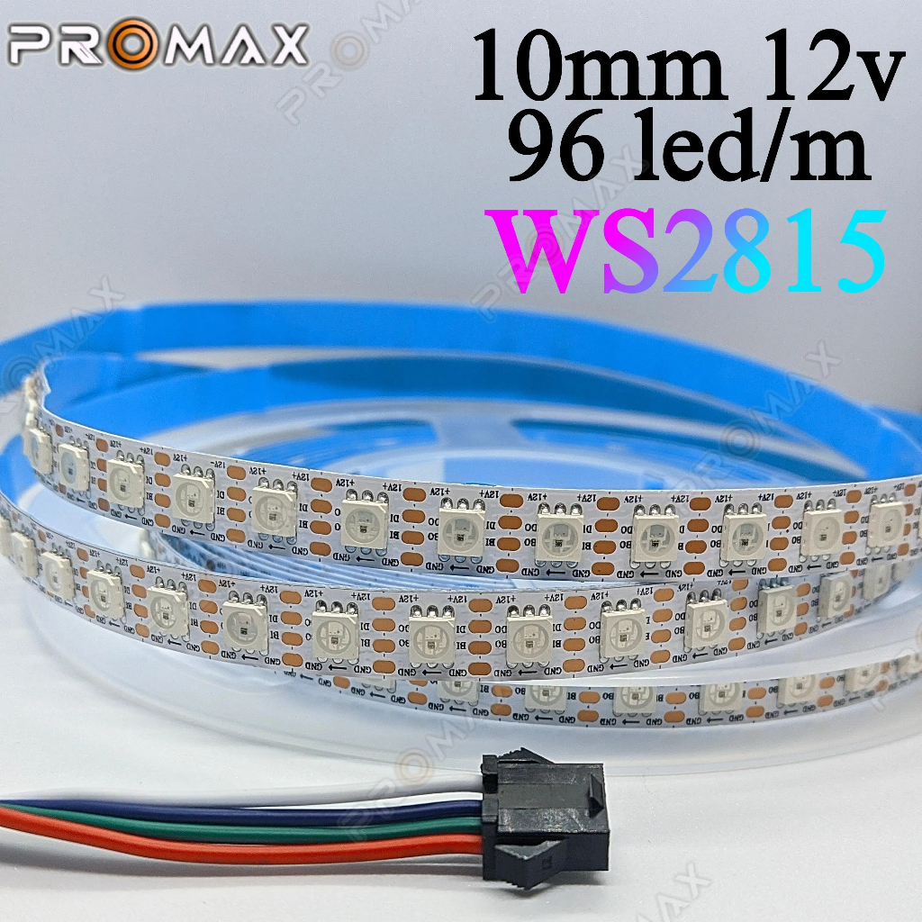 Jual Led WS2815 RGB 12v 96LEDs/m SMD 5050 PCB 10mm | Shopee Indonesia