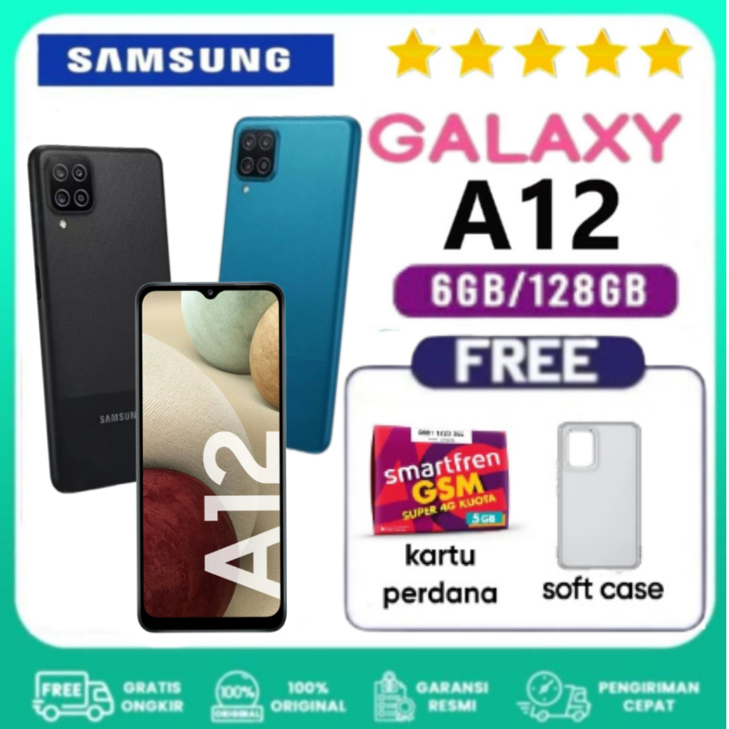 Samsung Galaxy A12 6/128 4/128GB Garansi Resmi