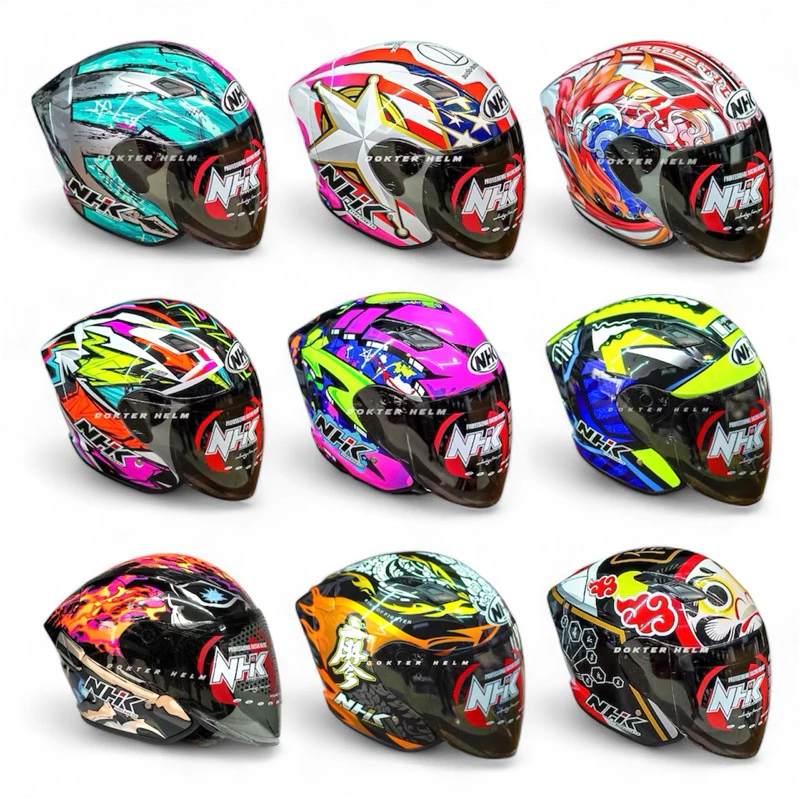 Jual NHK R1 ELITE MOTIF RIDER SPECIAL GP EDITION - Helm nhk half face ...