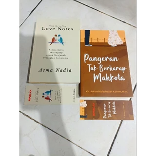 OBRAL BUKU MURAH ORIGINAL / NOVEL REMAJA / 1 PAKET 2 BUKU / PANGERAN TAK BERHARAP MAHKOTA / LOVE NOTES / ROMANCE / DEWASA / FIKSI /
