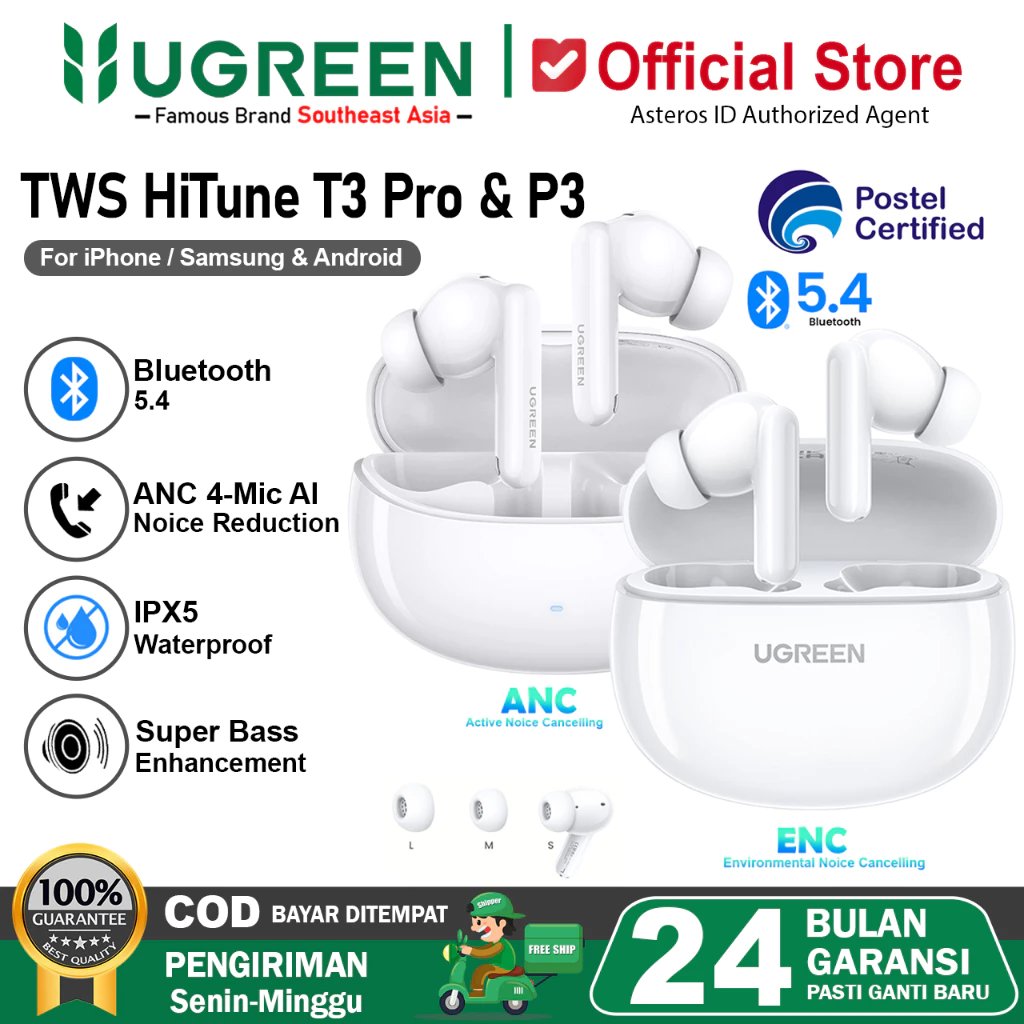 UGREEN HiTune Earphone TWS Bluetooth 5.4 Wireless Earbuds