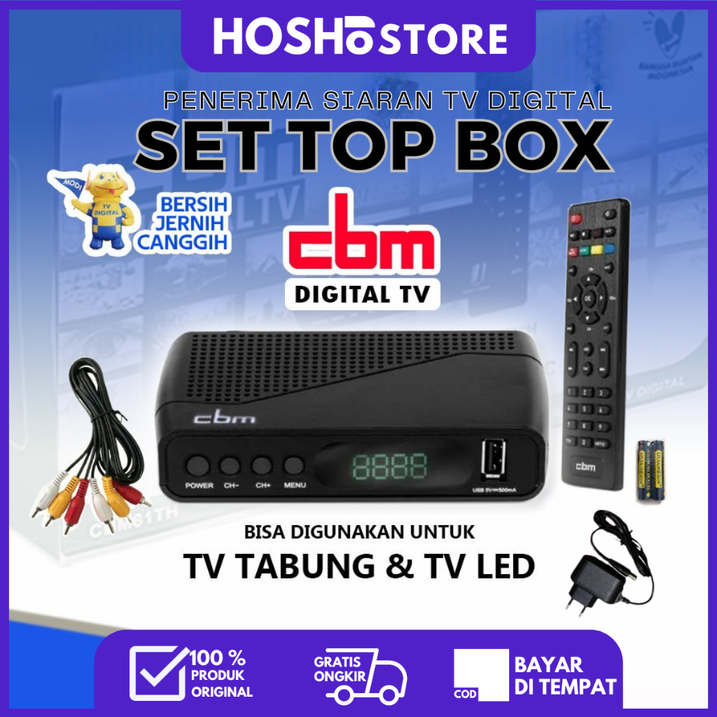 STB TV Digital Murah Terbaik CBM | Full HD 1080p, DVB-T2, USB Media Player, EPG 7 Hari Lengkap